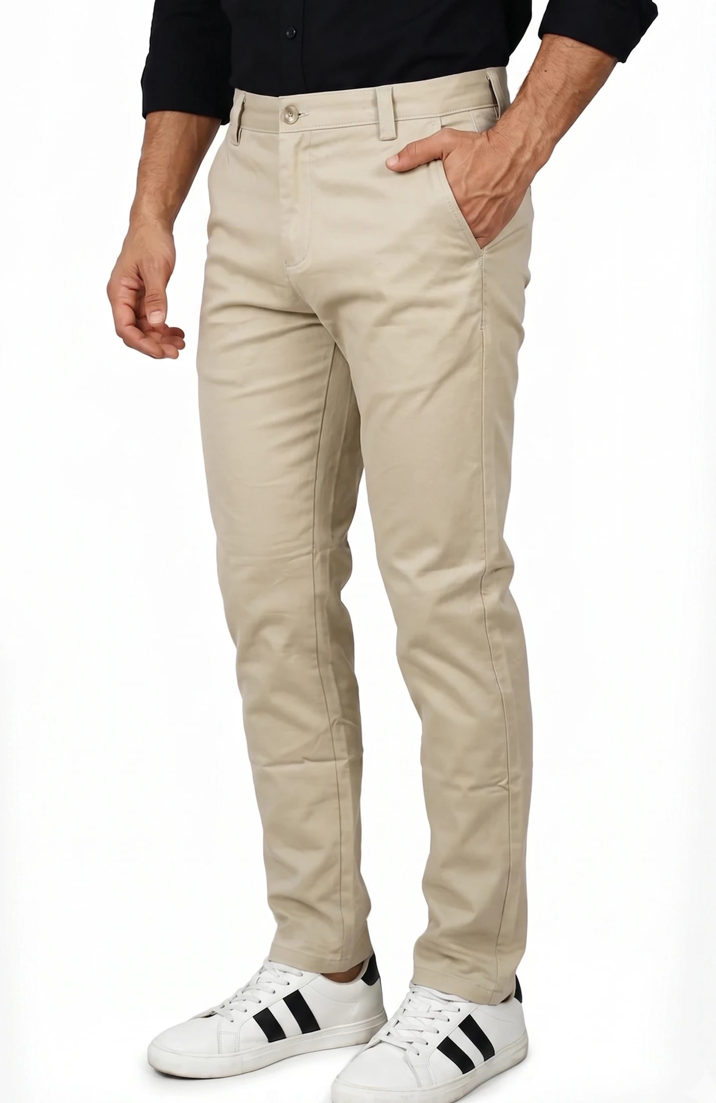 PANTALÓN DRILL BEIGE PARA HOMBRE - imagen 2