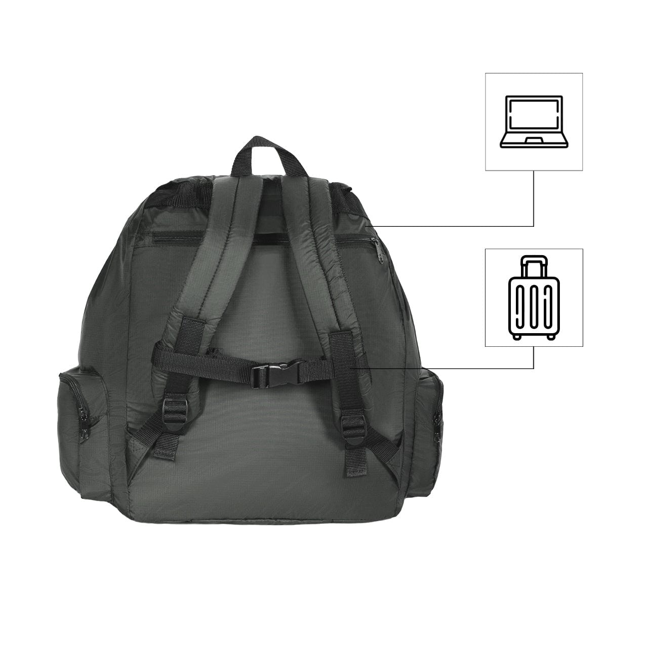 Morral Mochilero Pequeno Citybags Gris - imagen 4