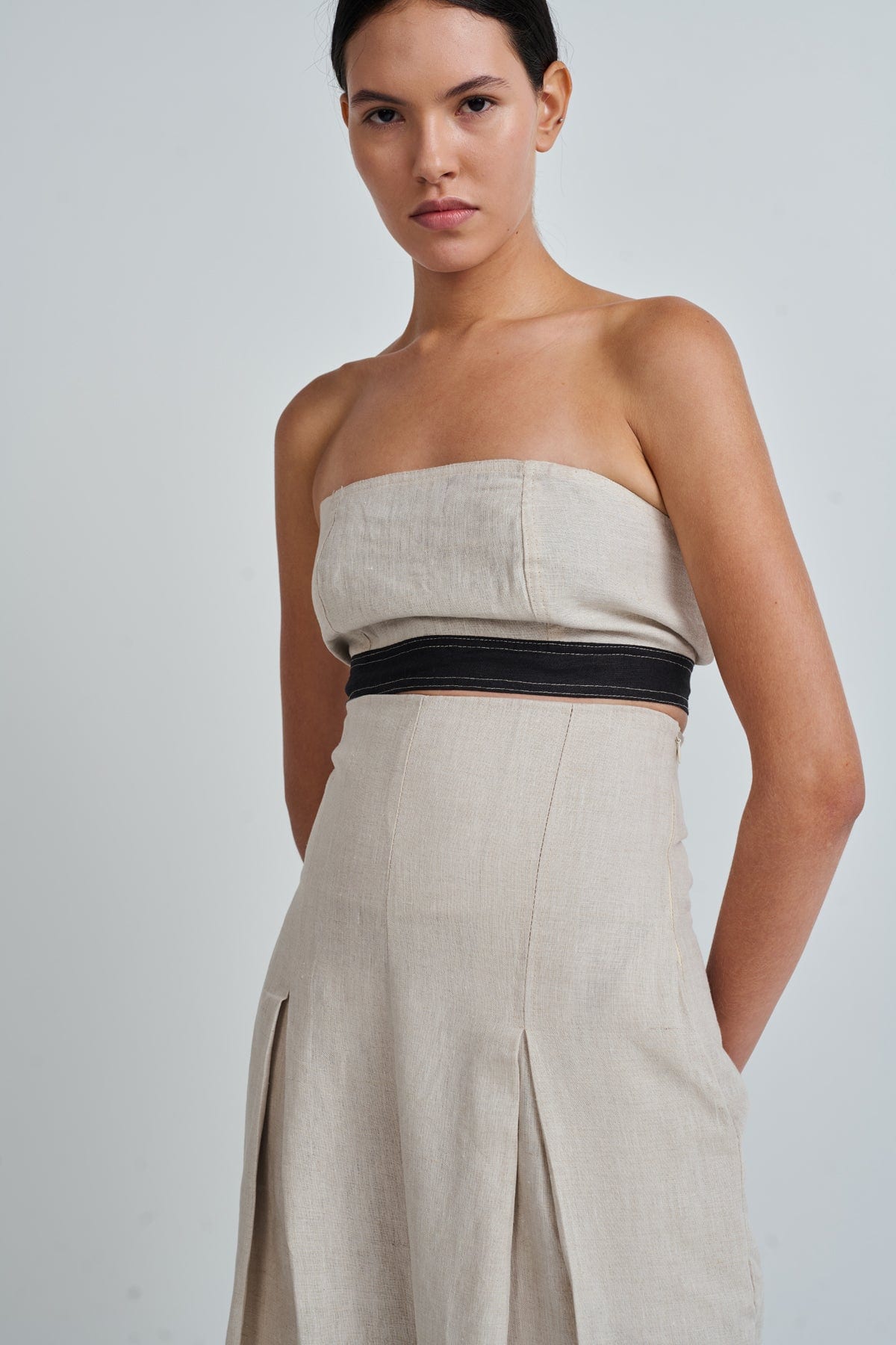 TULI TOP NATURAL/BLACK - imagen 3