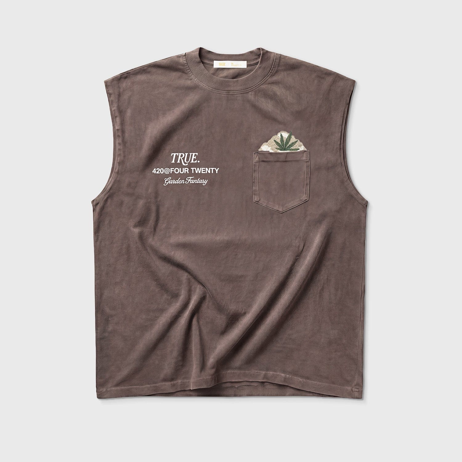 Garden Sleeveless Tee - Washed Brown - imagen 1