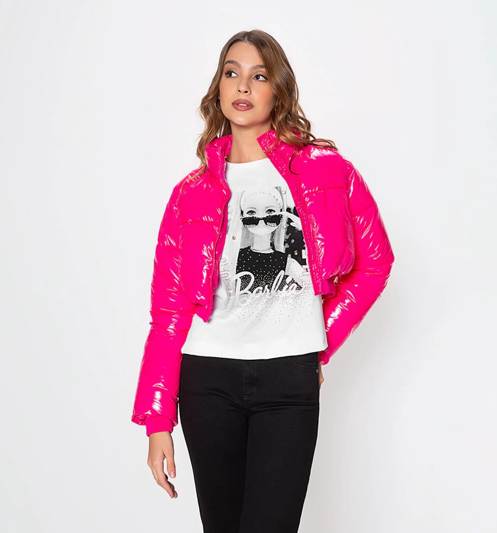 Chaqueta crop acolchada - imagen 6