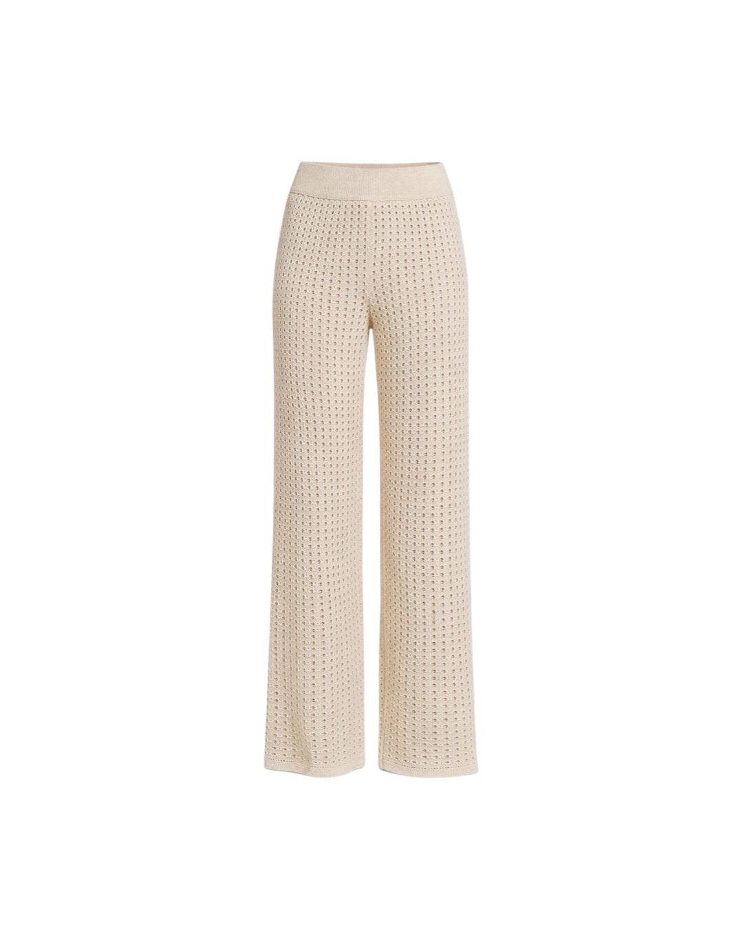 TIEMPOS DE ORO CROCHET-KNIT PANT – VANILLA - imagen 2