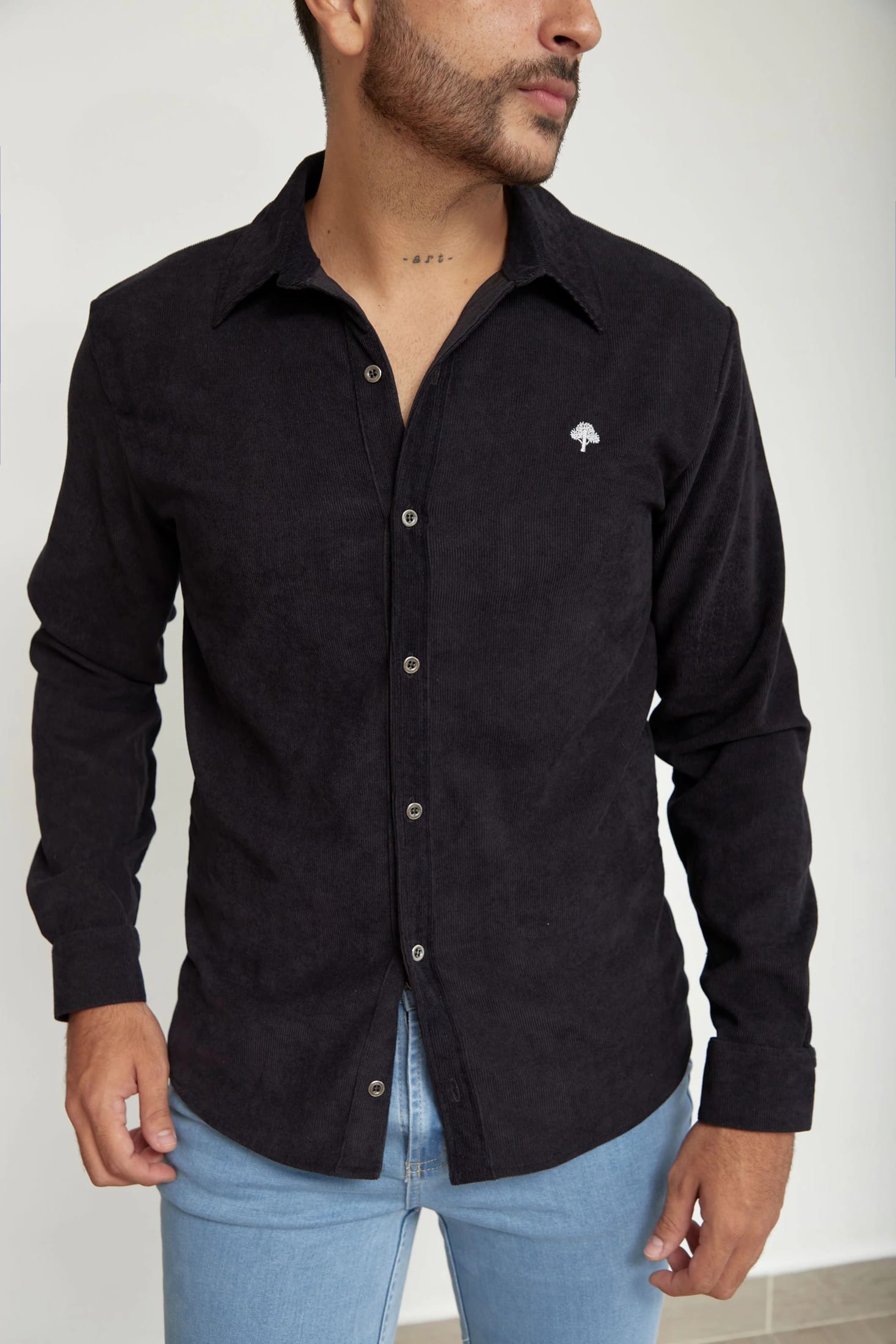Camisa Clasica Pana Azul - imagen 3