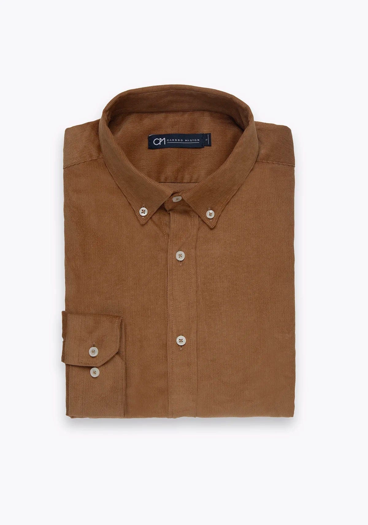 Camisa Micropana Botón Contraste Algodón Caramelo - imagen 5