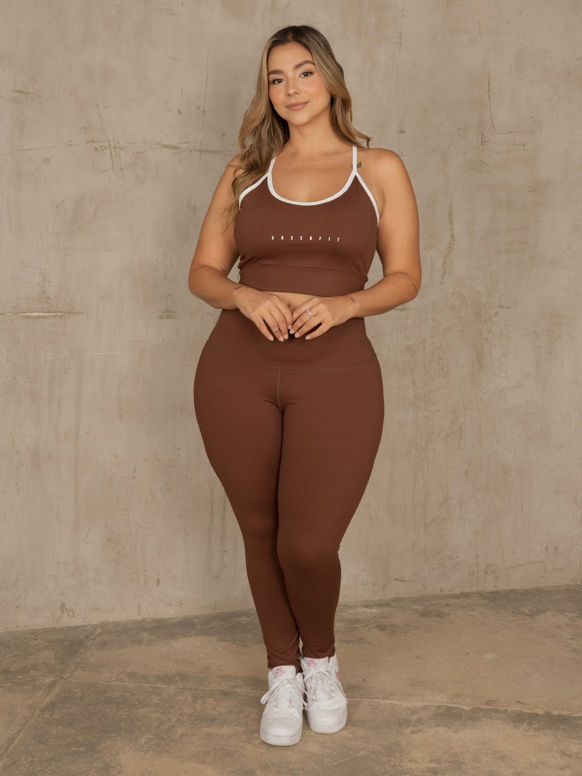 Palmas leggins set cafe talla plus - imagen 1