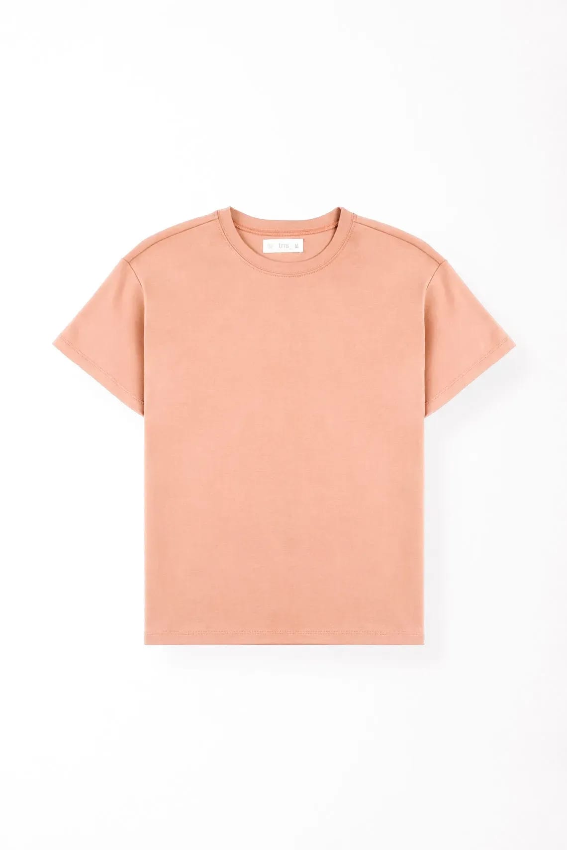 Camiseta relaxed fit manga corta en terracota para mujer - imagen 2