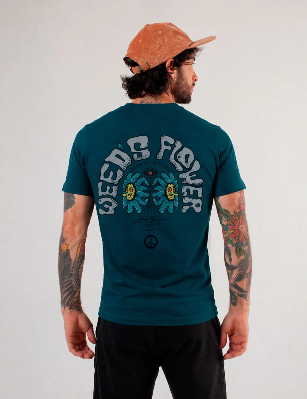 Camiseta regular fit Weed Flower verde Hombre - imagen 2