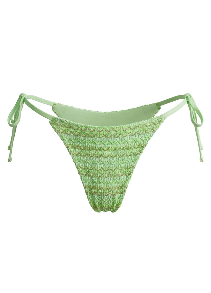Maaji Green Symphony Sunflash Low Rise Tie Side Bikini Bottom - imagen 7
