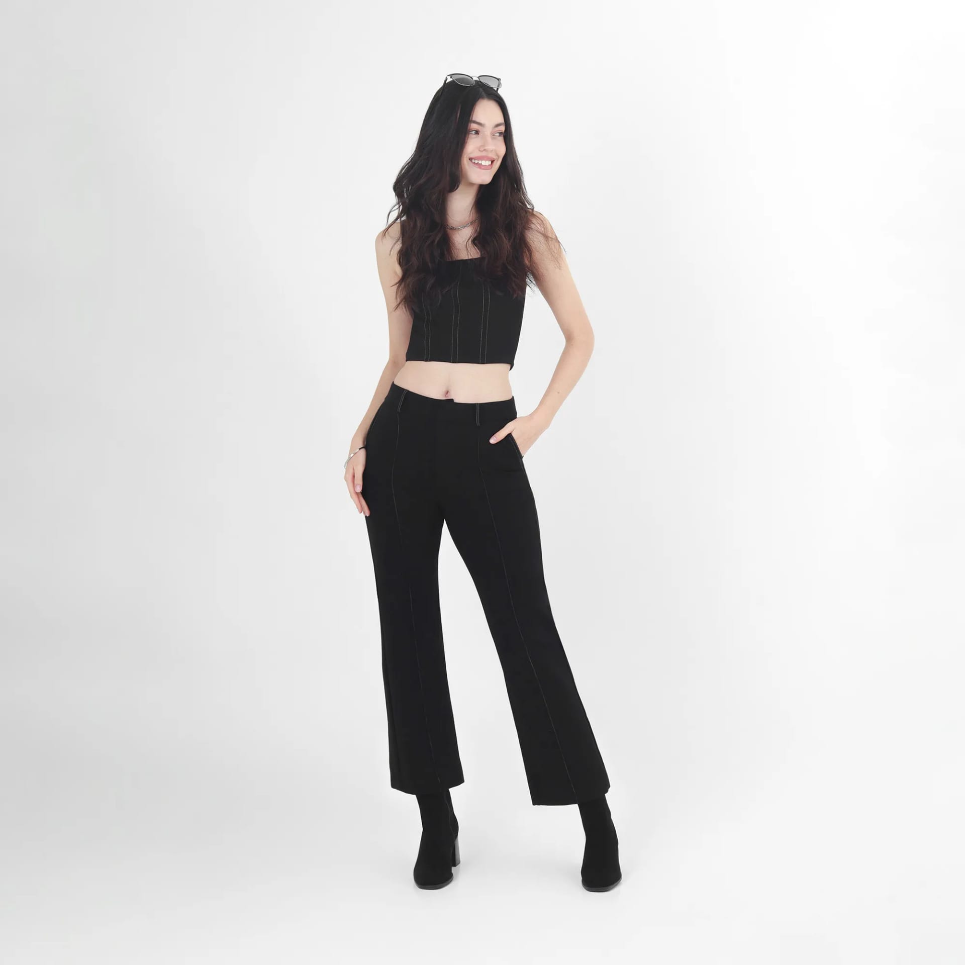 Pantalon Tiro Alto Bota Recta - imagen 1