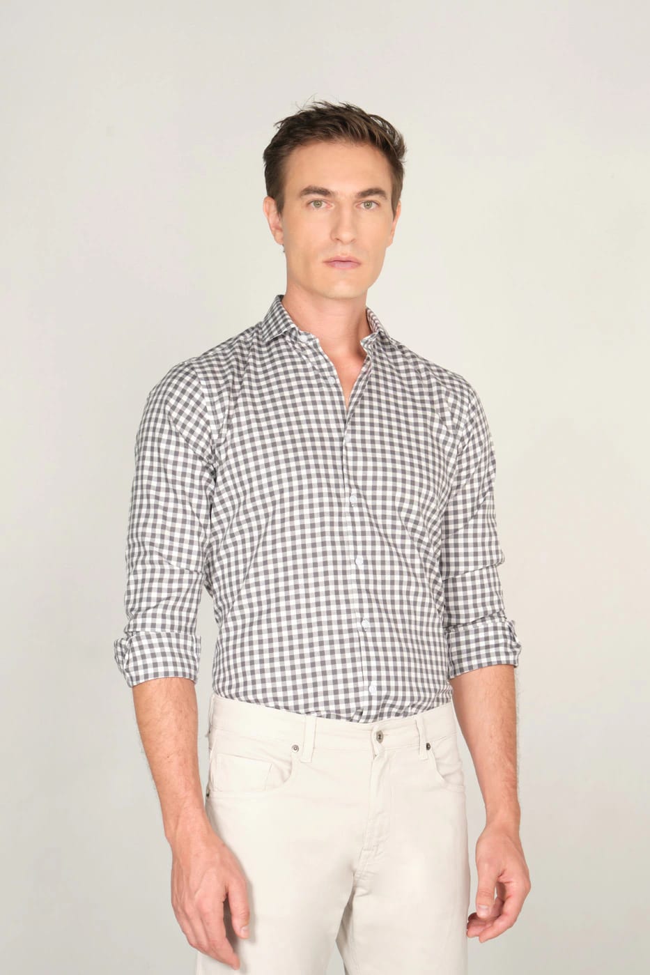 Camisa Classic Algodón Grey Cuadros - imagen 1