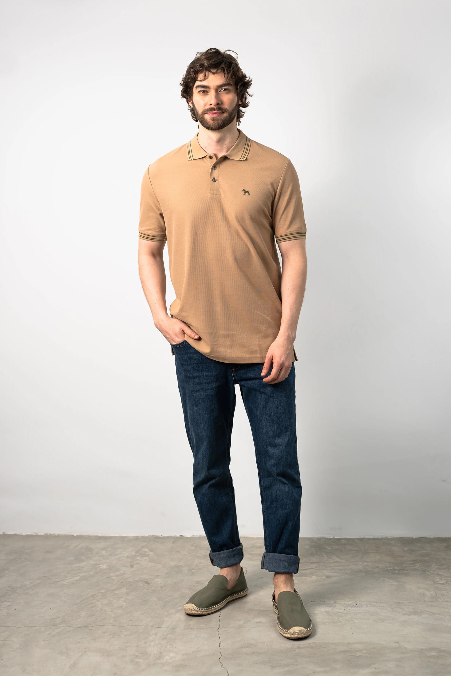 Polo Básica Khaki - imagen 1