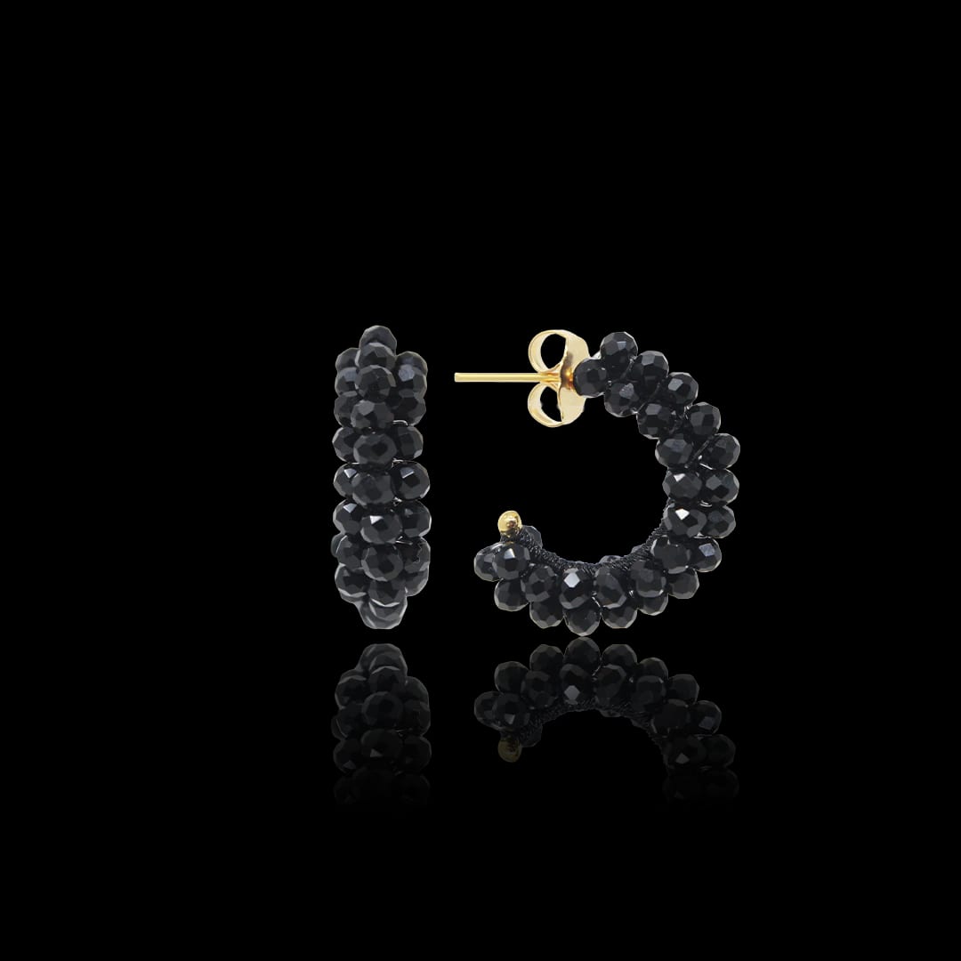 MEDIUM BOUQUET HOOP - BLACK - imagen 1