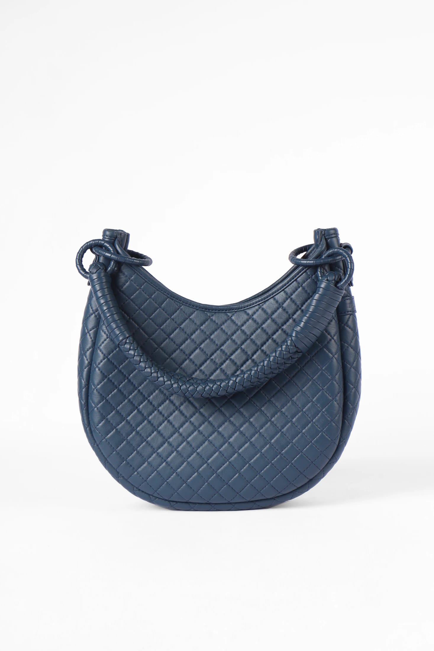 Saddle Shoulder Bag, Navy Blue - imagen 1