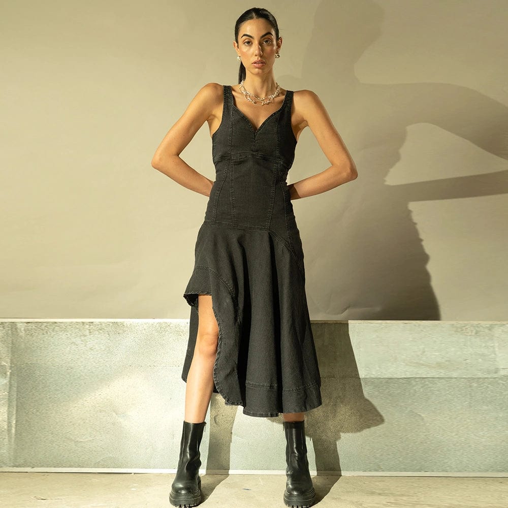 Asymmetrical Denim Dress (Last unit) - imagen 1
