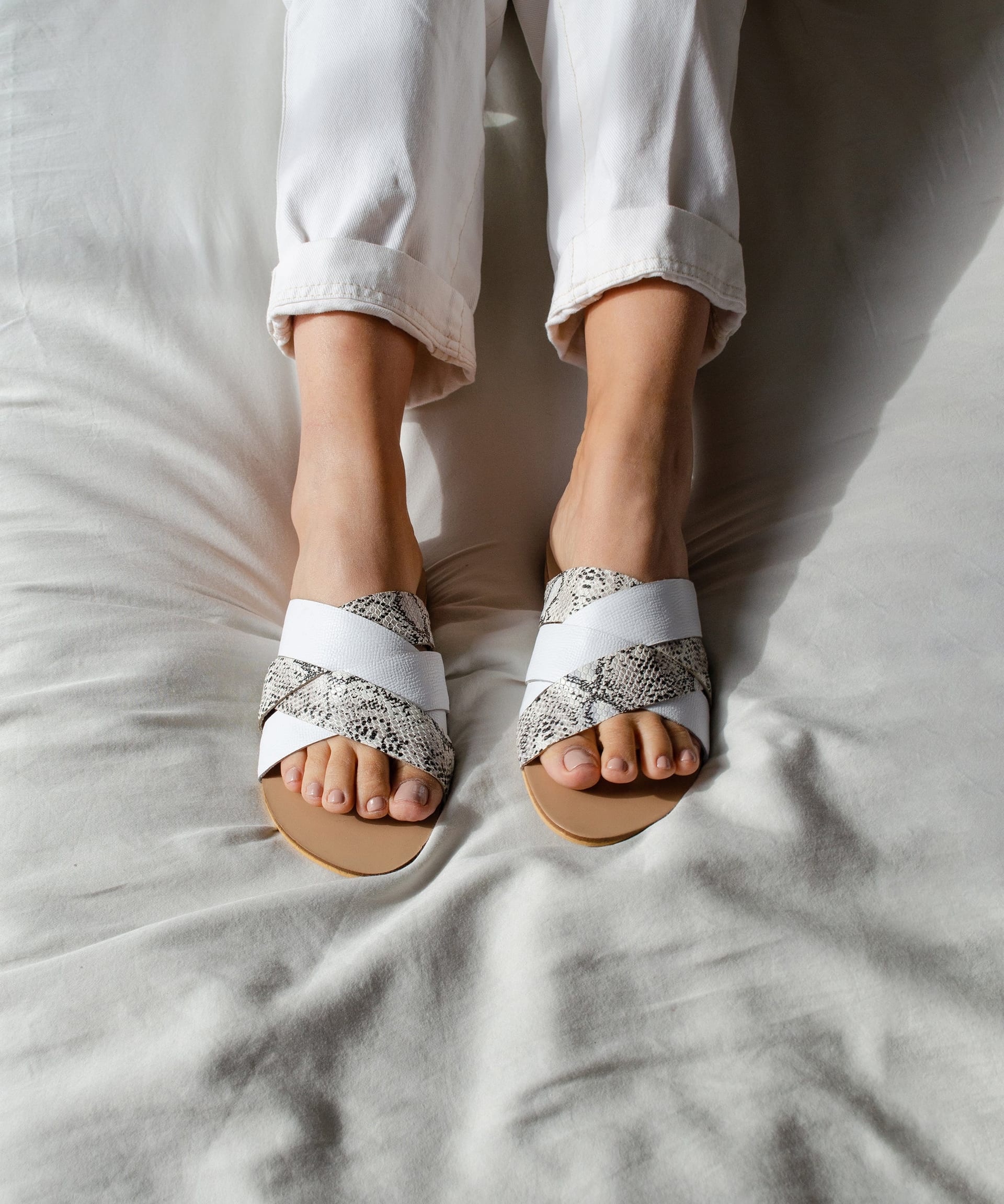 Braided crossband sandal - pitón blanco - imagen 2