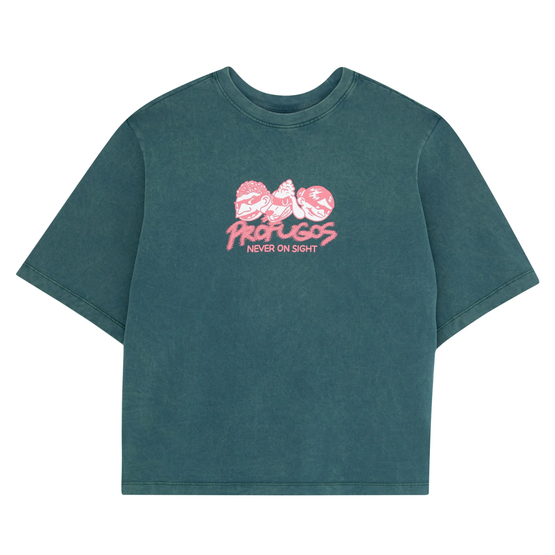 CAMISETA PRÓFUGOS VERDE WASHED - imagen 1