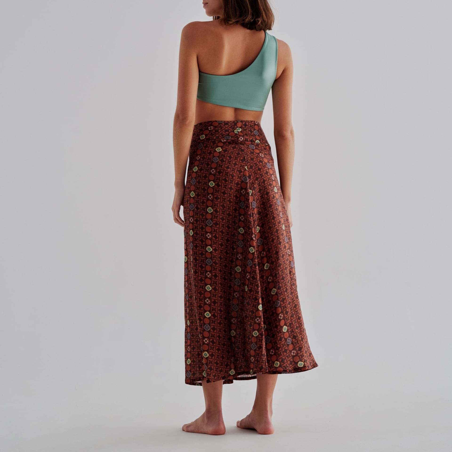 Agave Linen Skirt / Terracota Mosaic - imagen 3