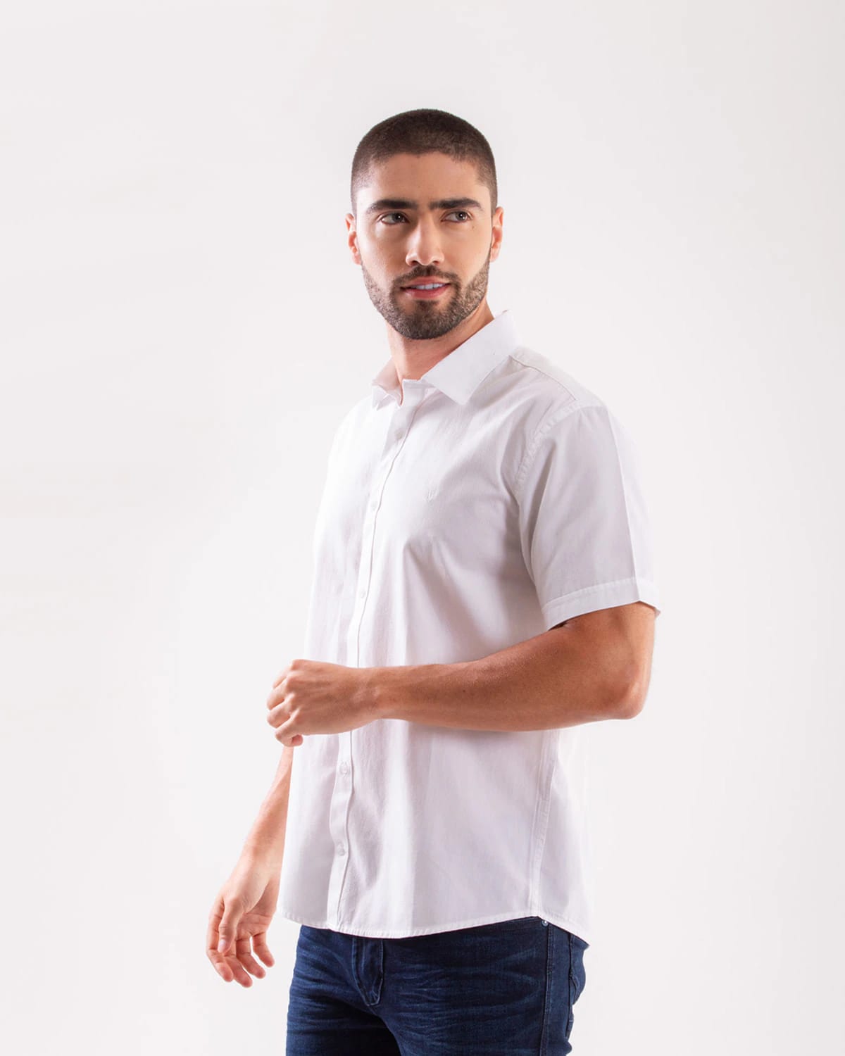 Camisa blanca manga corta para hombre - imagen 82