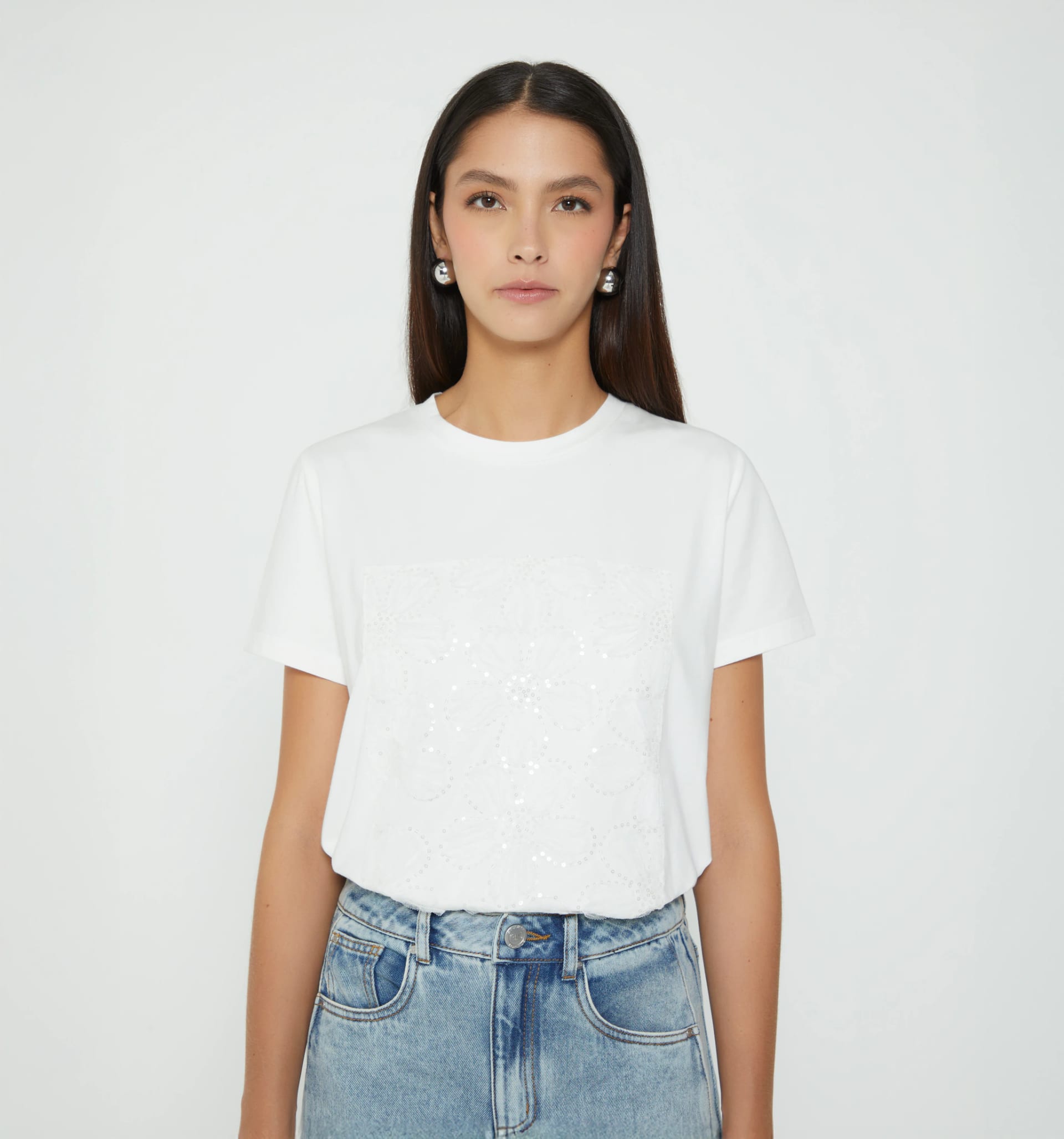 Camiseta con aplique frontal - imagen 2
