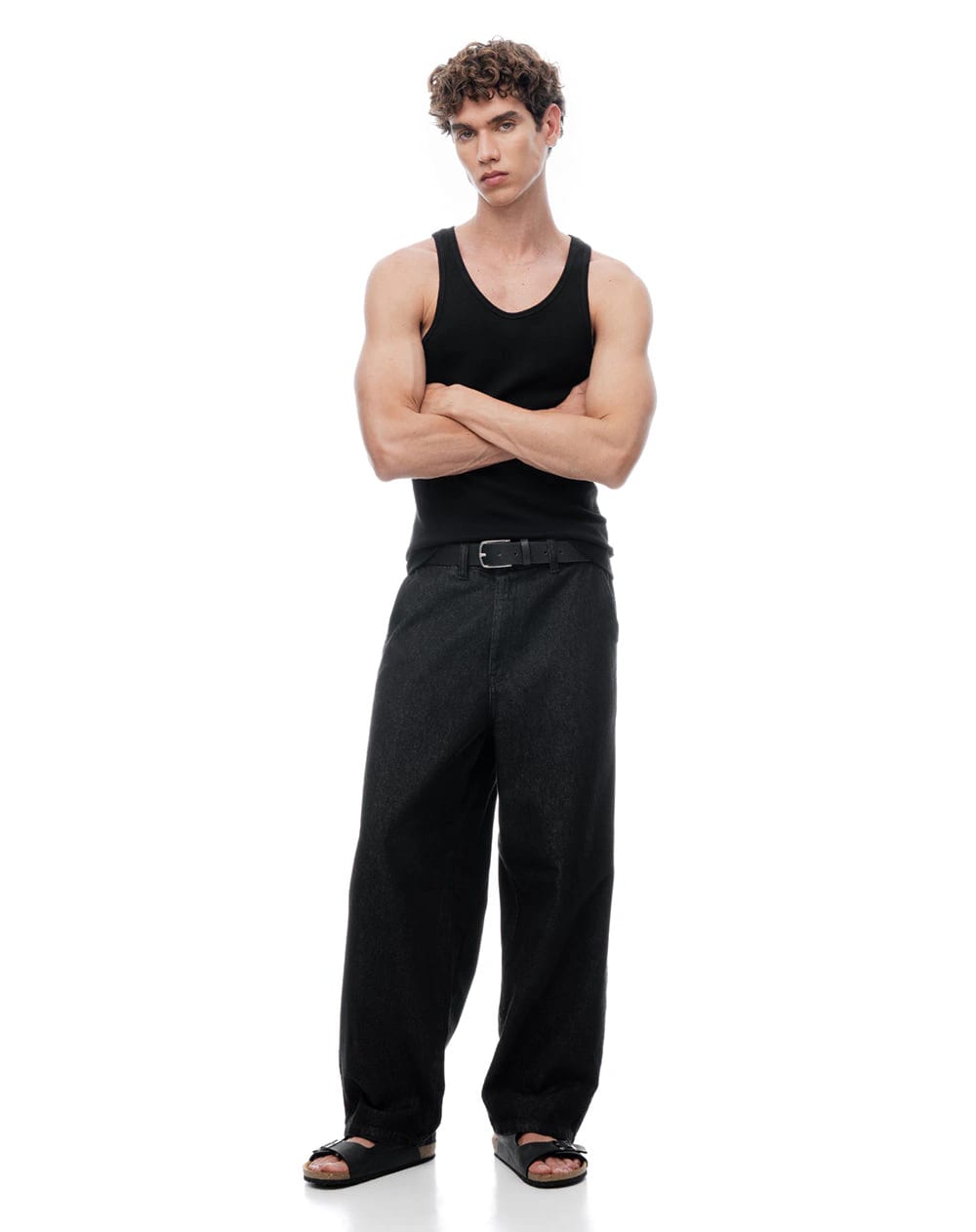 Camisilla slim algodón negro hombre - imagen 4