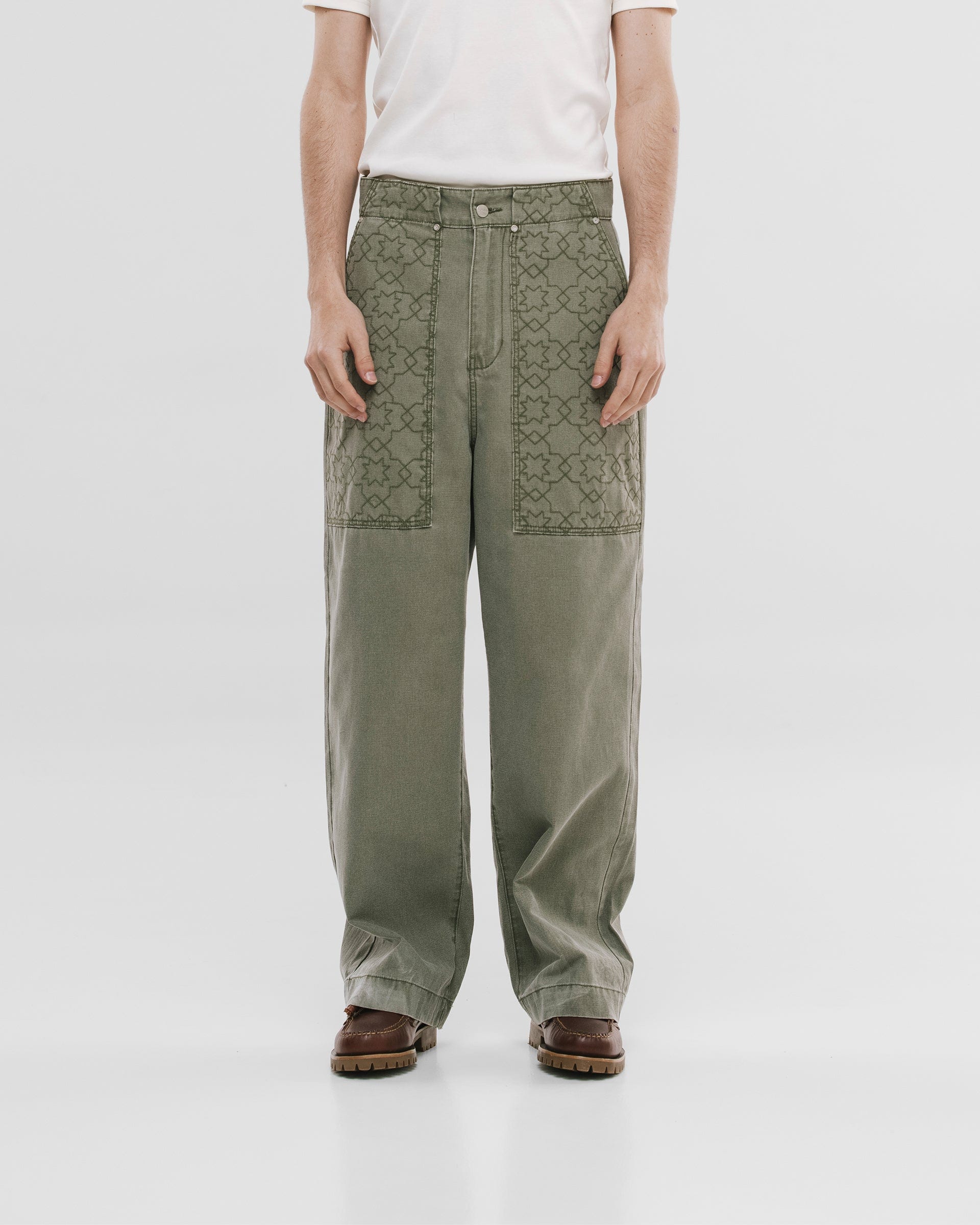 Wide Fit Chore Pants - Verde Oliva - imagen 2