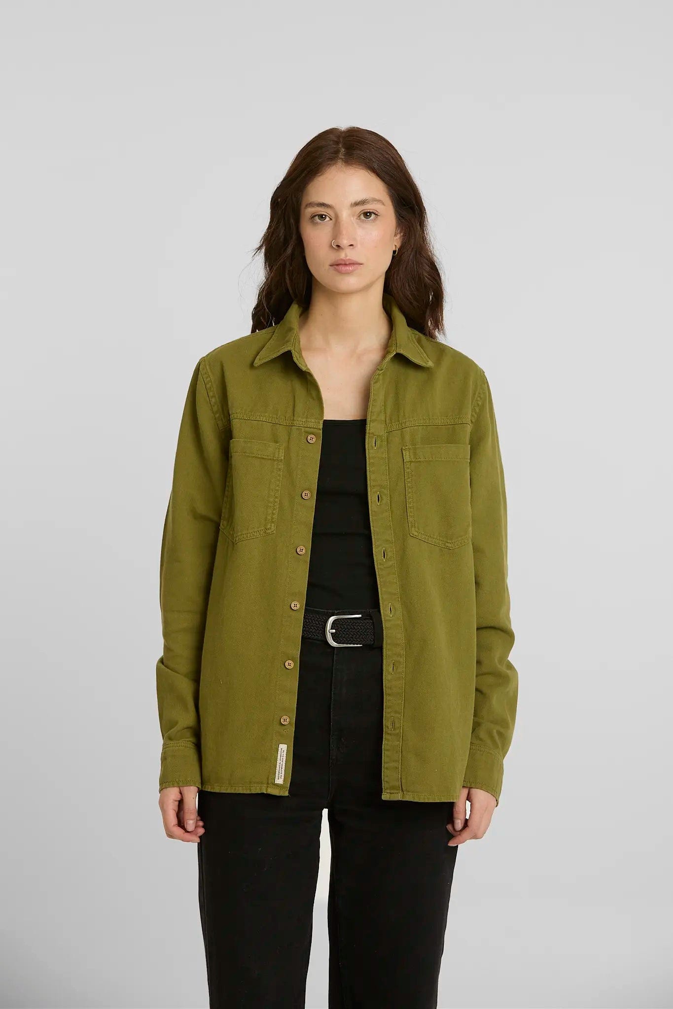 Sobrecamisa verde aceituna - imagen 3