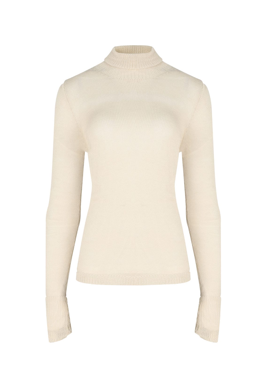 BABY ALPACA SILK KNITTED TURTLENECK SWEATER - imagen 1