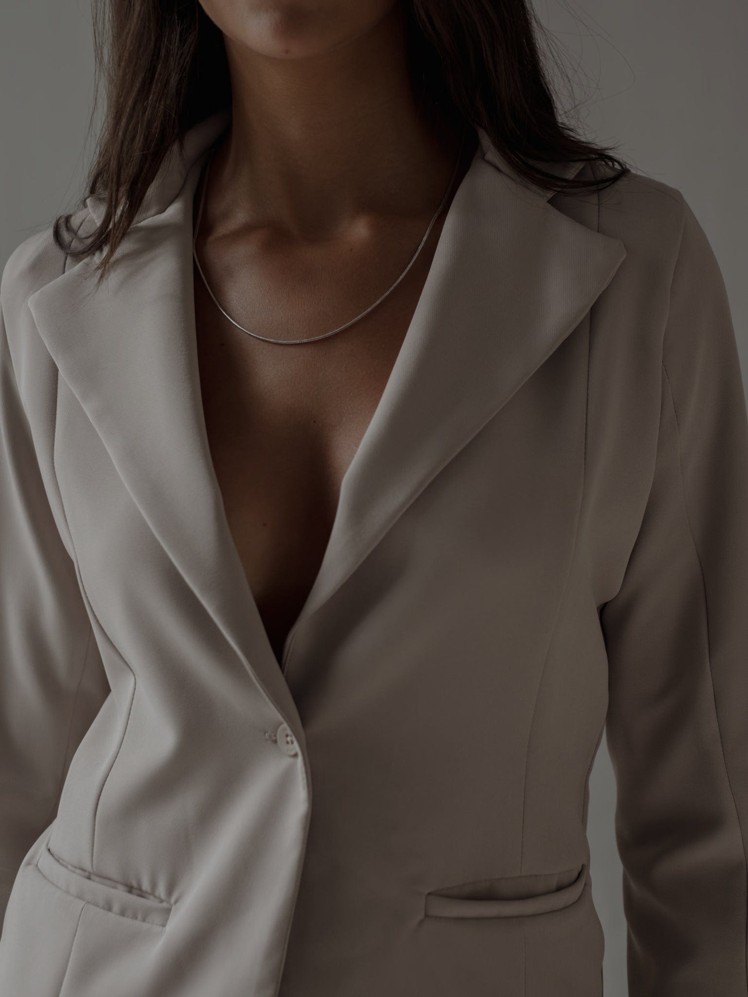 WAIST CLASSIC BLAZER - SAND - imagen 8