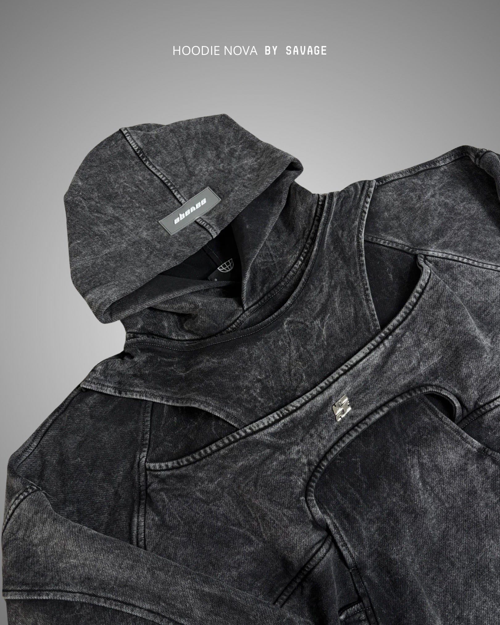 Hoodie Nova Acid Wash 400 gramos - imagen 2
