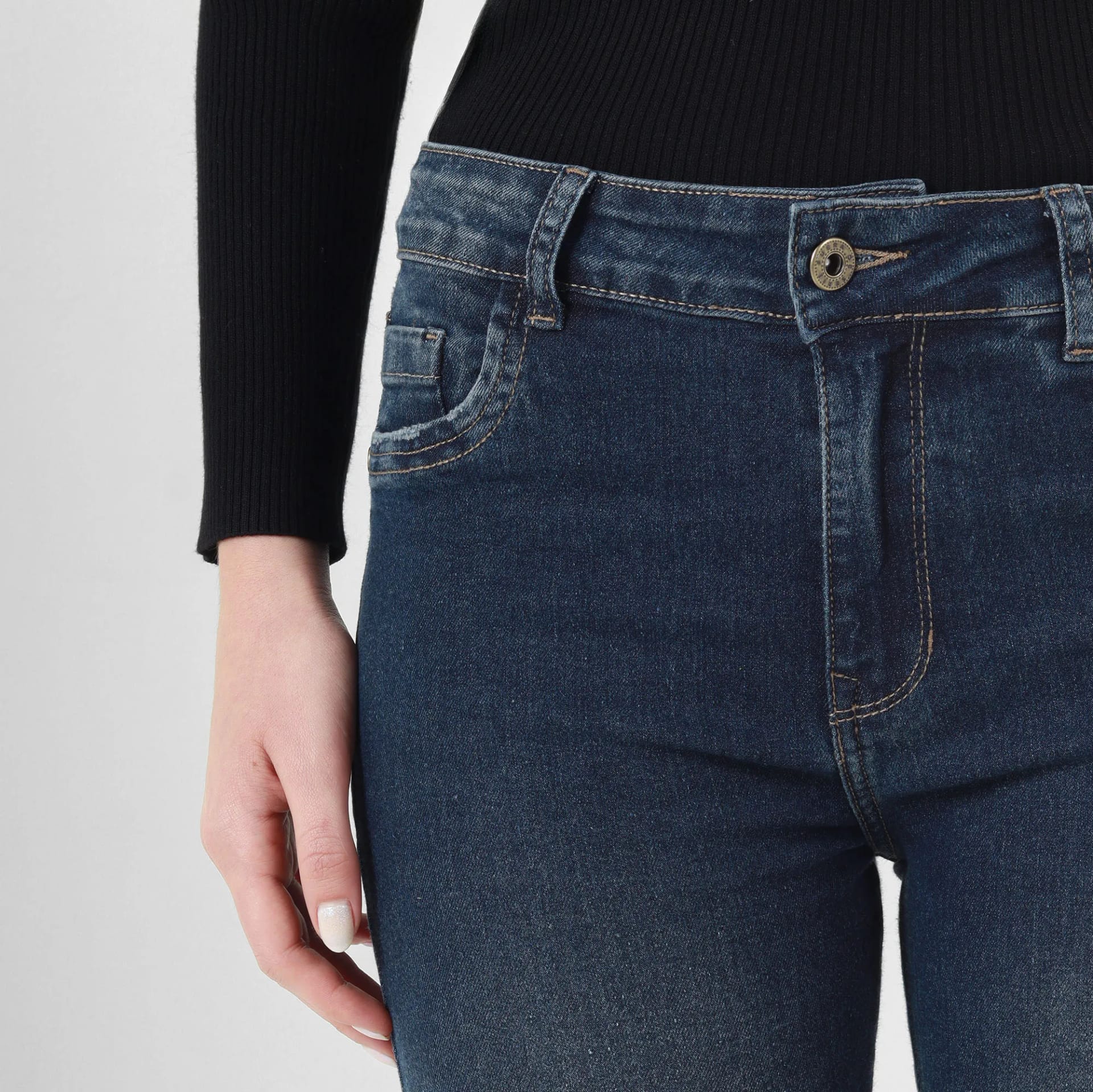 Jean Tiro Medio Bota Skinny - imagen 2