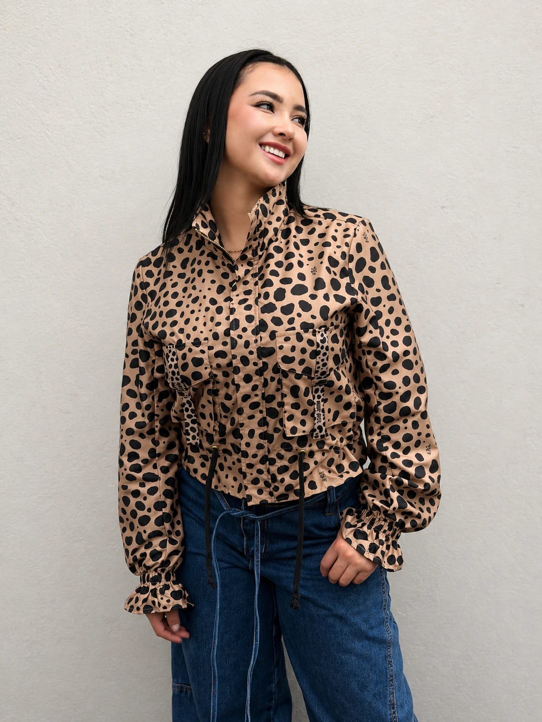 Chaqueta Corta Estampada Animal Print - imagen 1