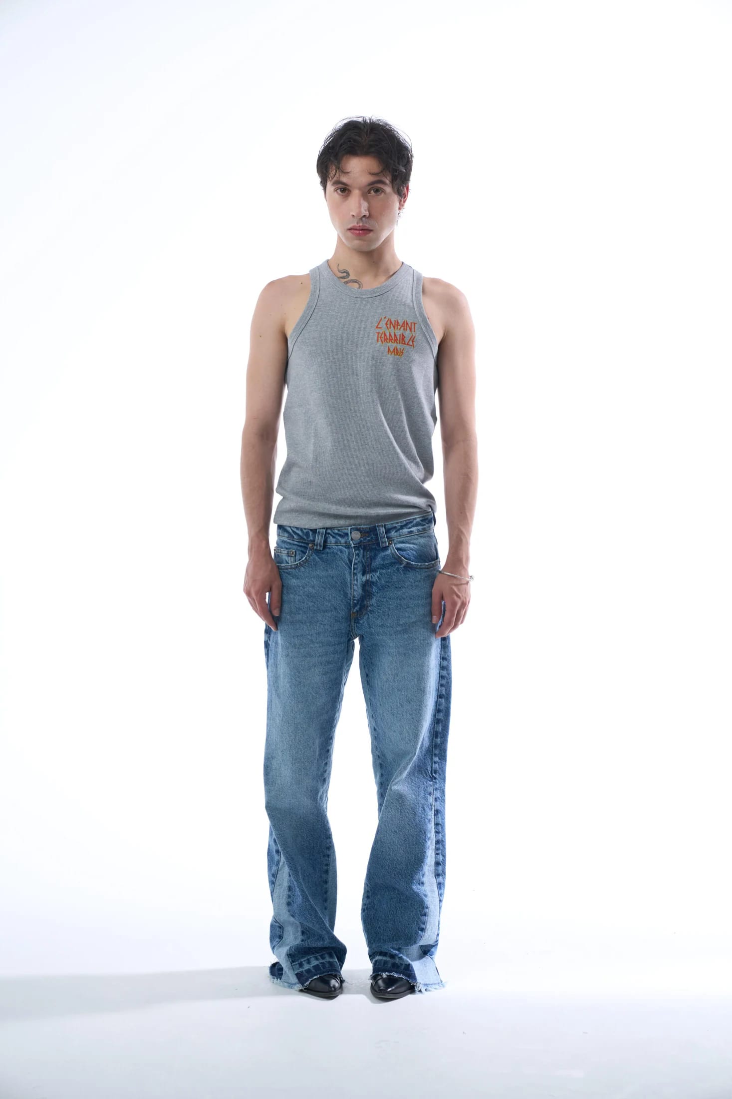 L'ENFANT GRAY MEN TANK TOP - imagen 10