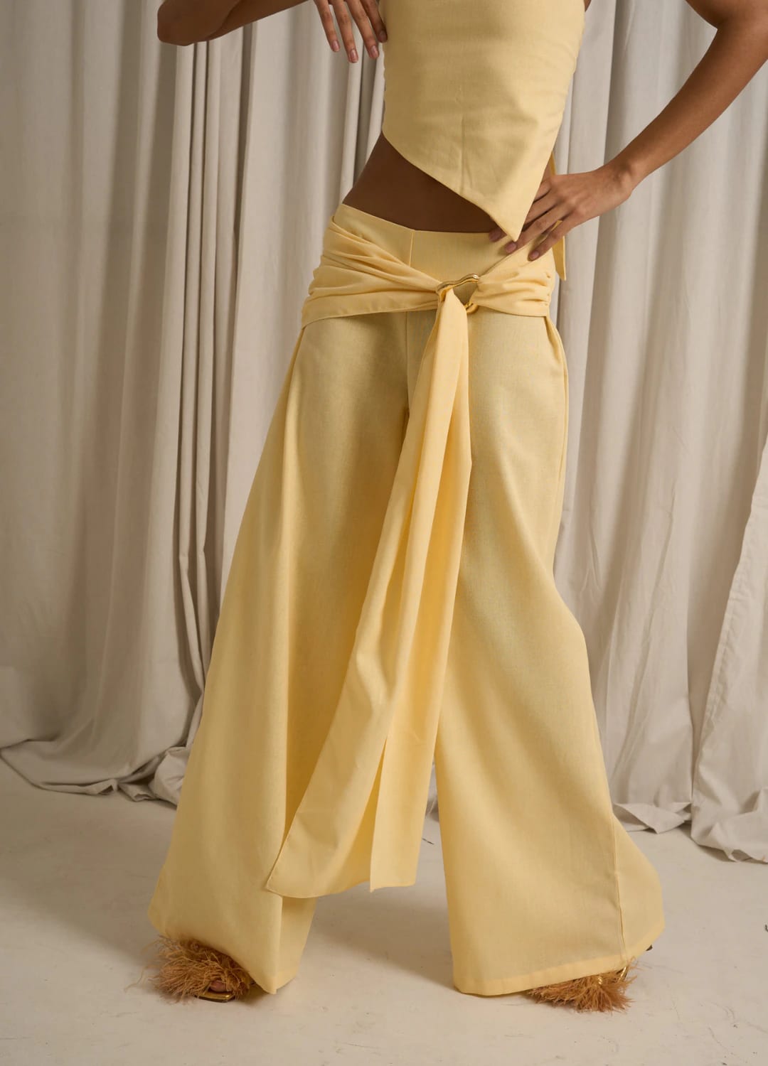 Pantalon Kiss Goodbye Amarillo - imagen 2