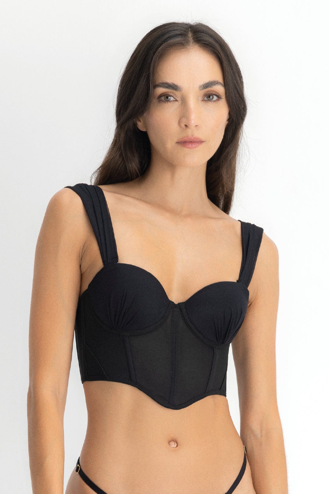 SET CROP TOP, FALDA & PANTY AISA NEGRO - imagen 8