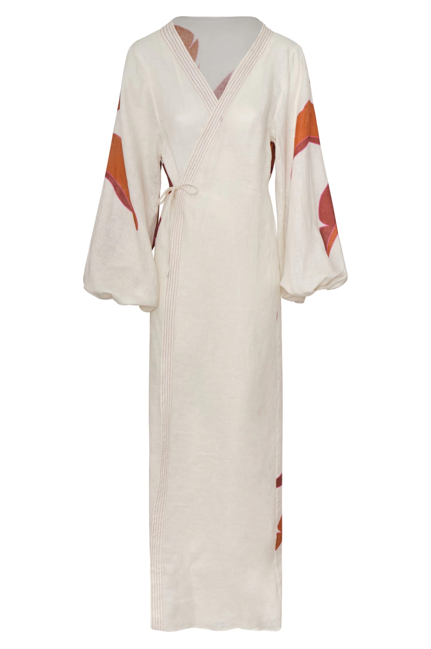 Hojarasca Linen Maxi Dress / Fuchsia Palm - imagen 1