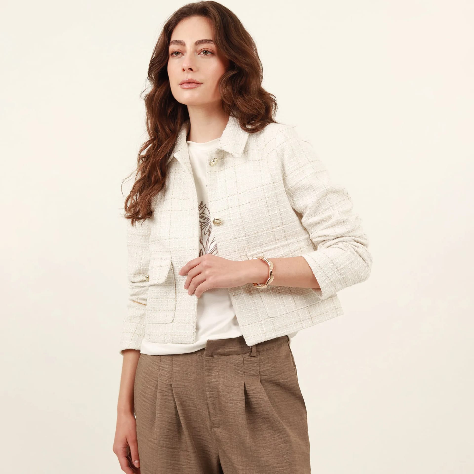 Chaqueta Corta Texturizada - imagen 5