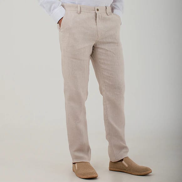 PANTALON 100% LINO HOMBRE - imagen 2