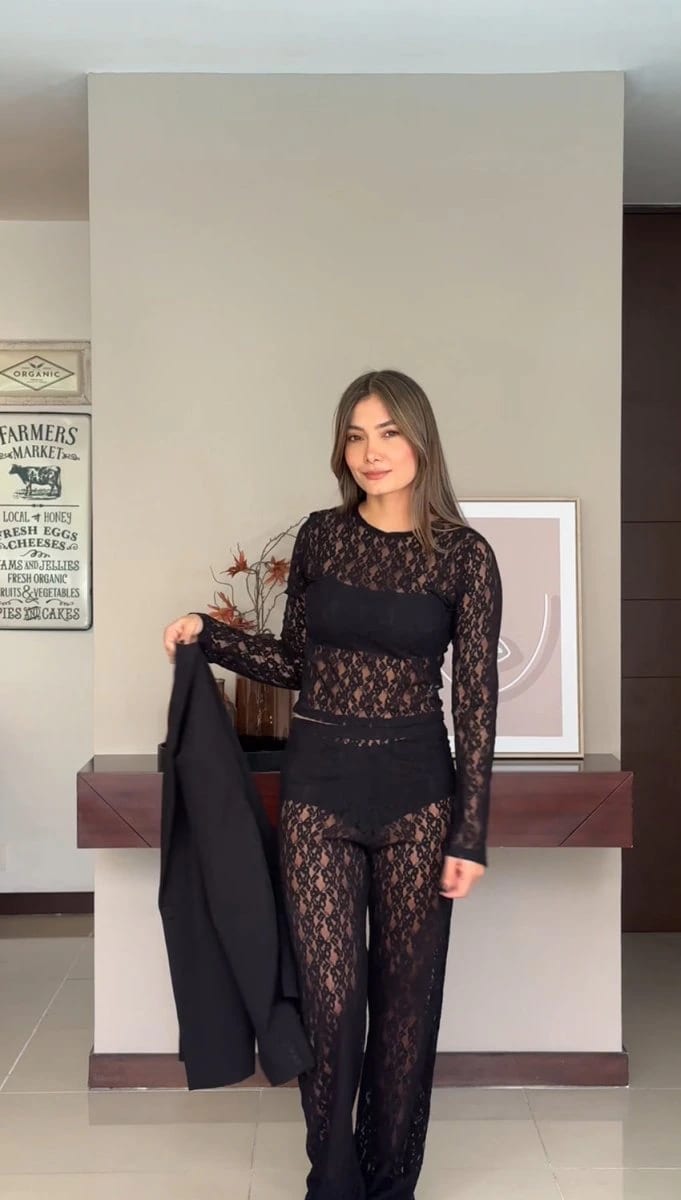 Set en Encaje Lace - Negro - imagen 3