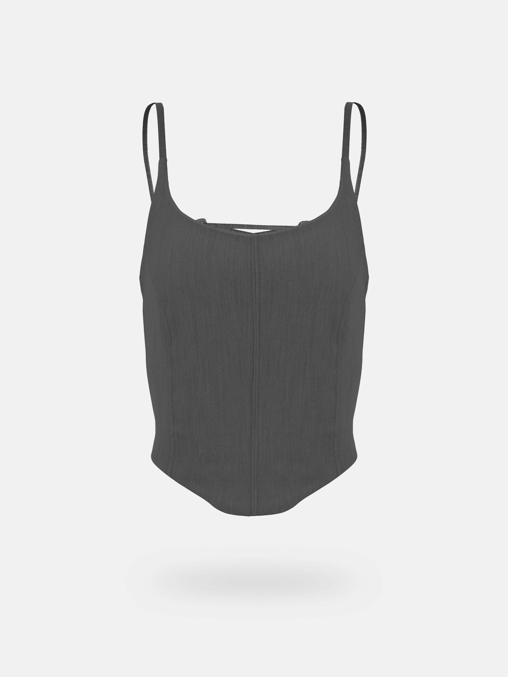 BACK LACE CORSET - GRAY - imagen 3