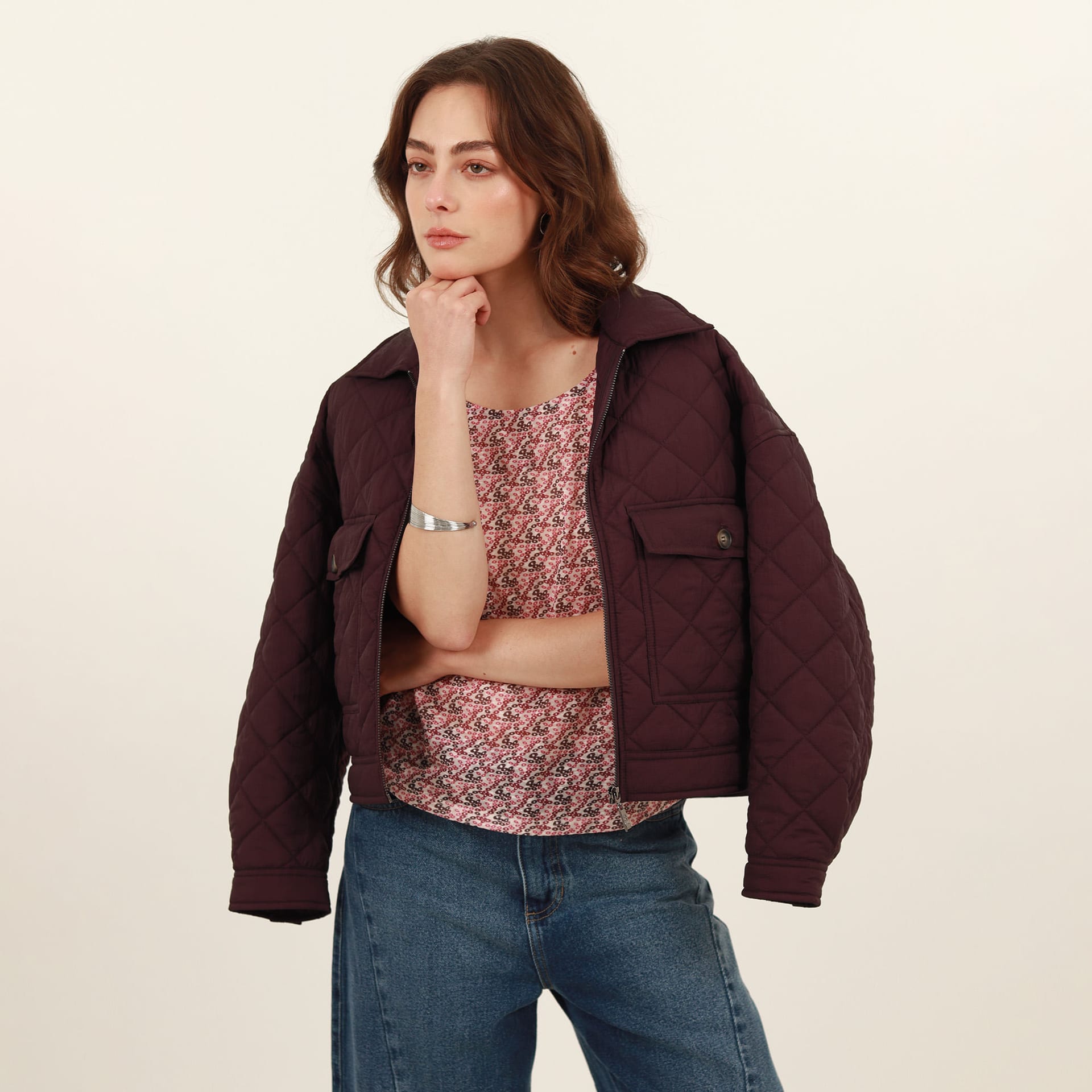 Chaqueta acolchada crop - imagen 3