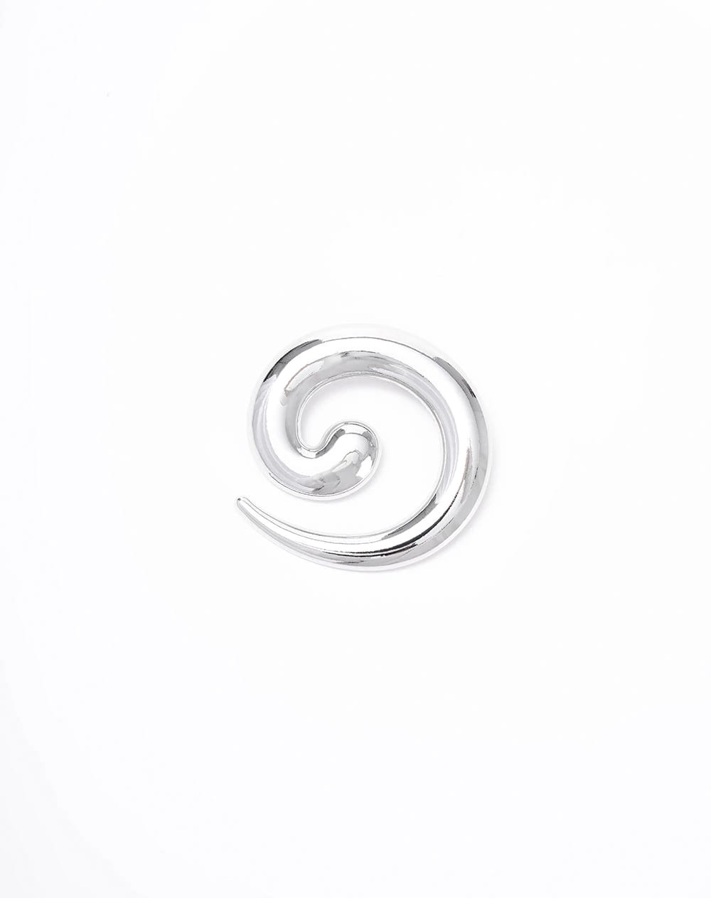 Prendedor espiral plateado mujer - imagen 1