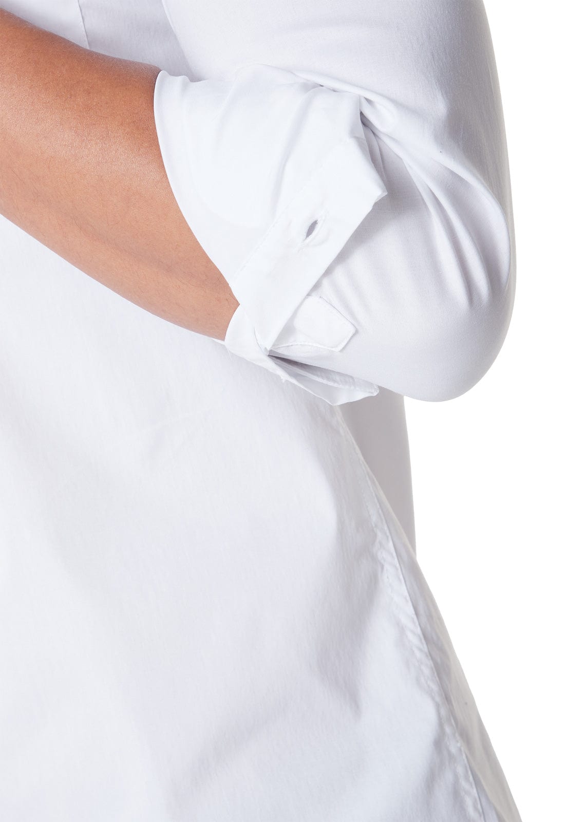 Camisa manga larga blanca con spandex slim fit - imagen 4
