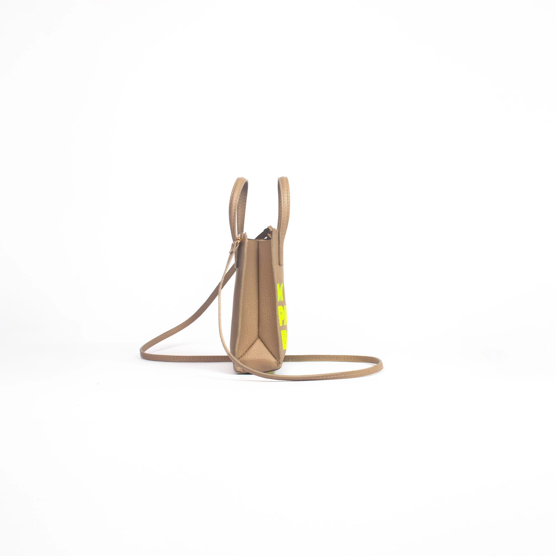 Mini Paper Bag - Cocoa x Neon Lemon - imagen 3