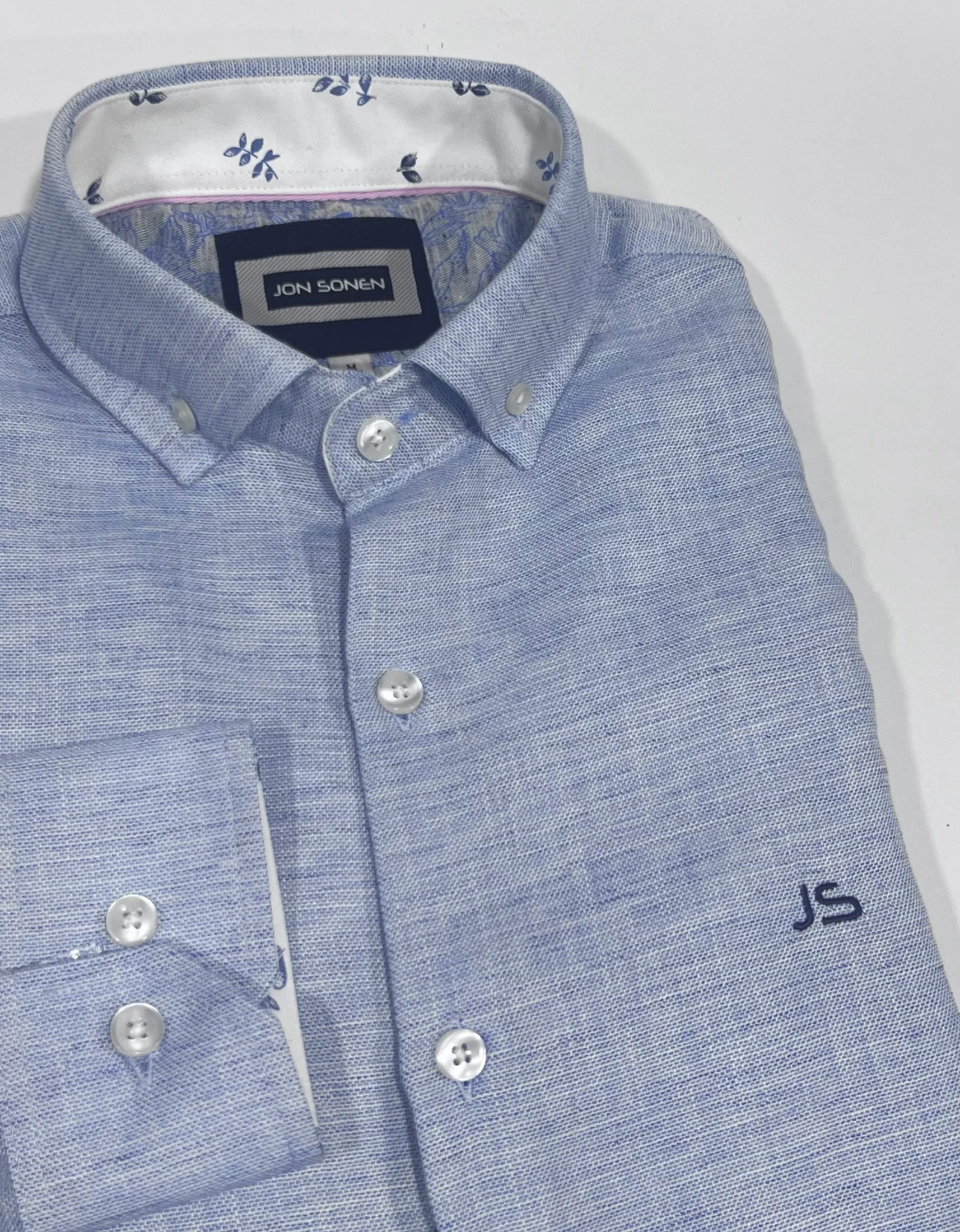 camisa ml celeste jaspeado js - imagen 2
