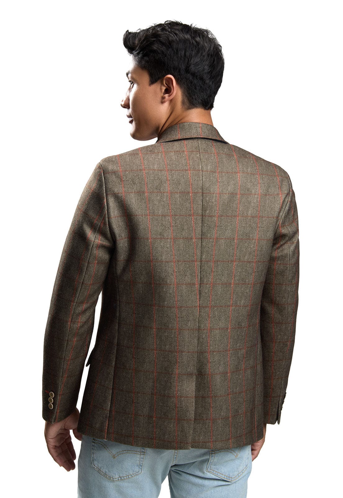 Blazer estampado verde a cuadros - imagen 3