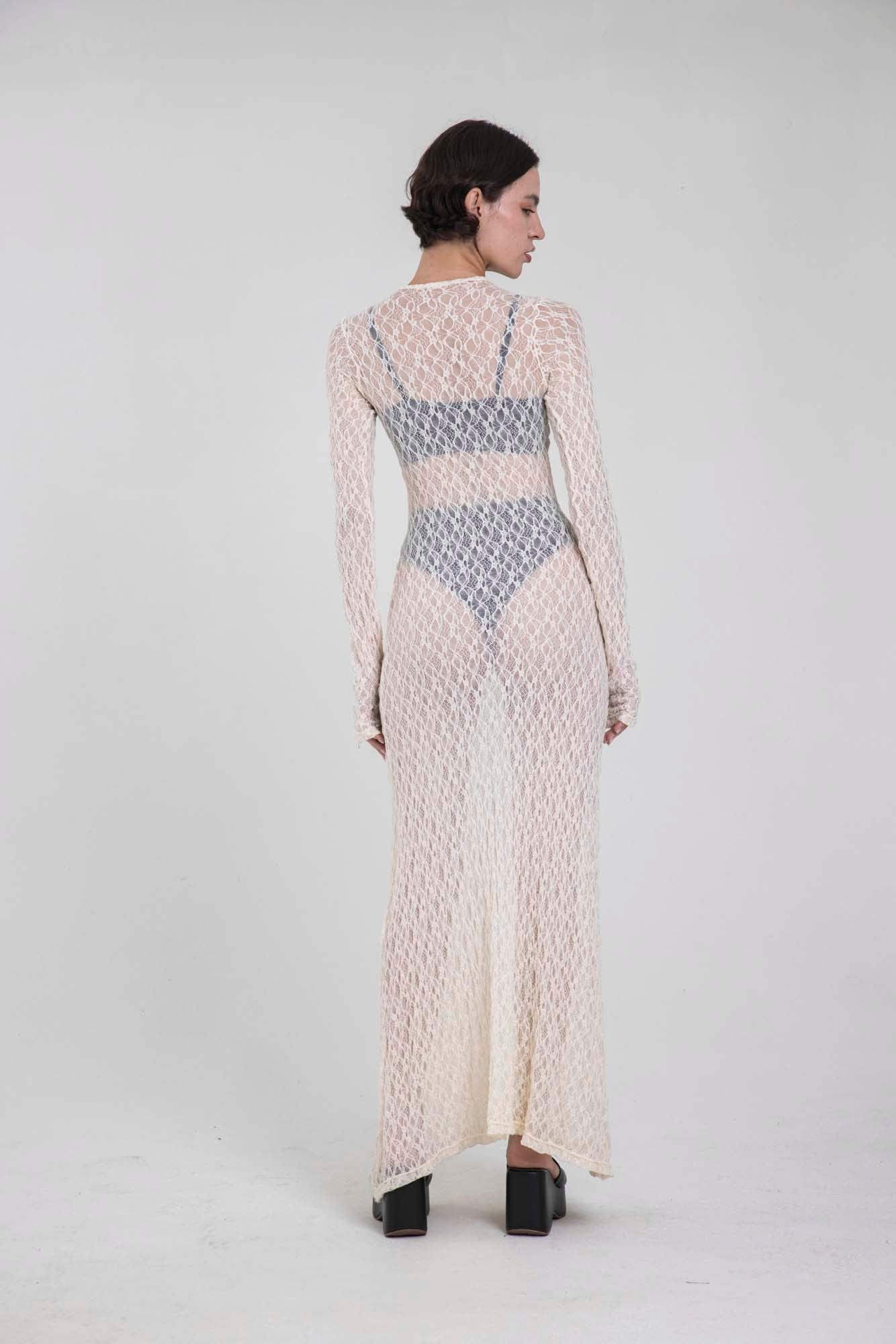 SERENA MARFIL LACE DRESS - imagen 10
