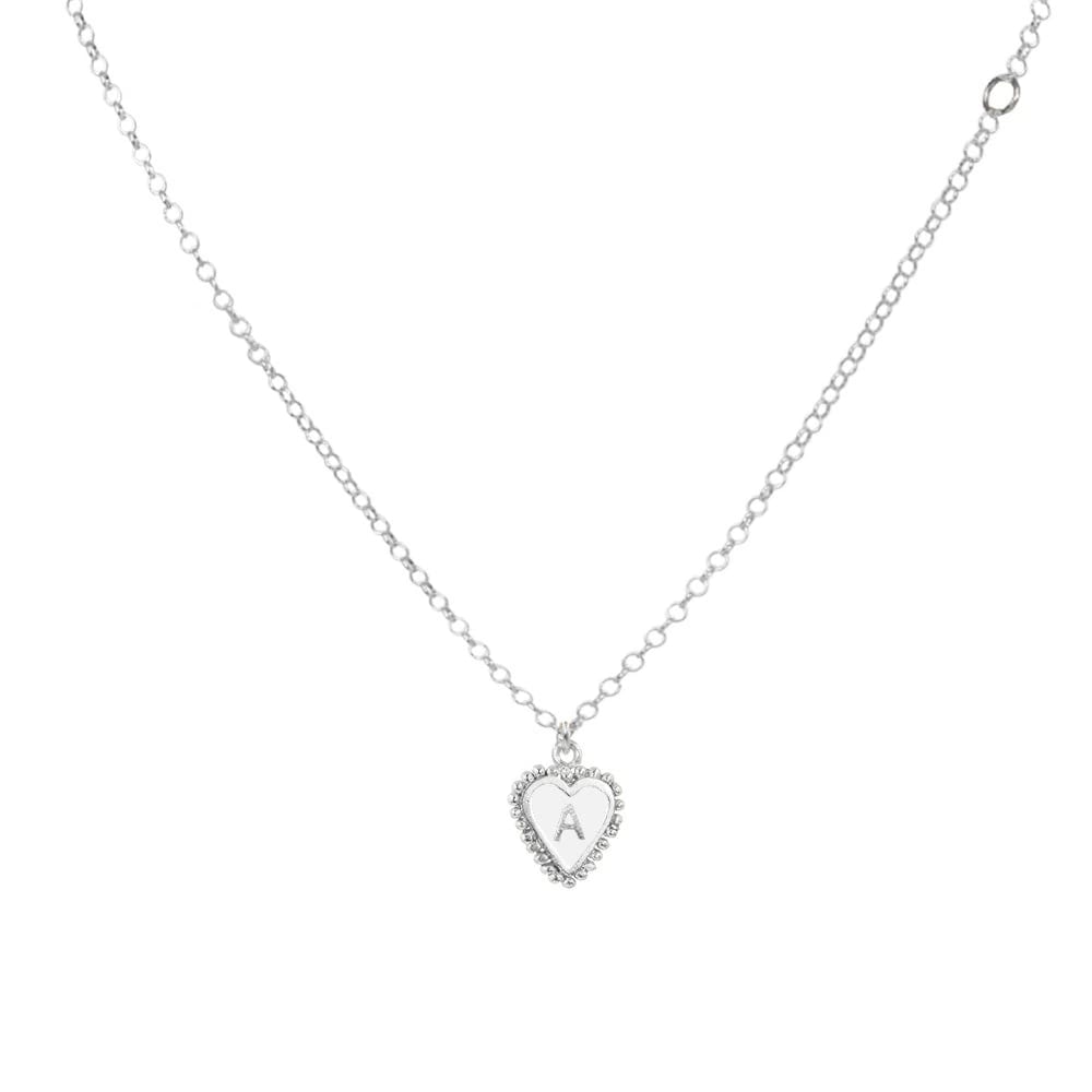 PreOrder Cadena 1 Letra Heart Plata - imagen 1