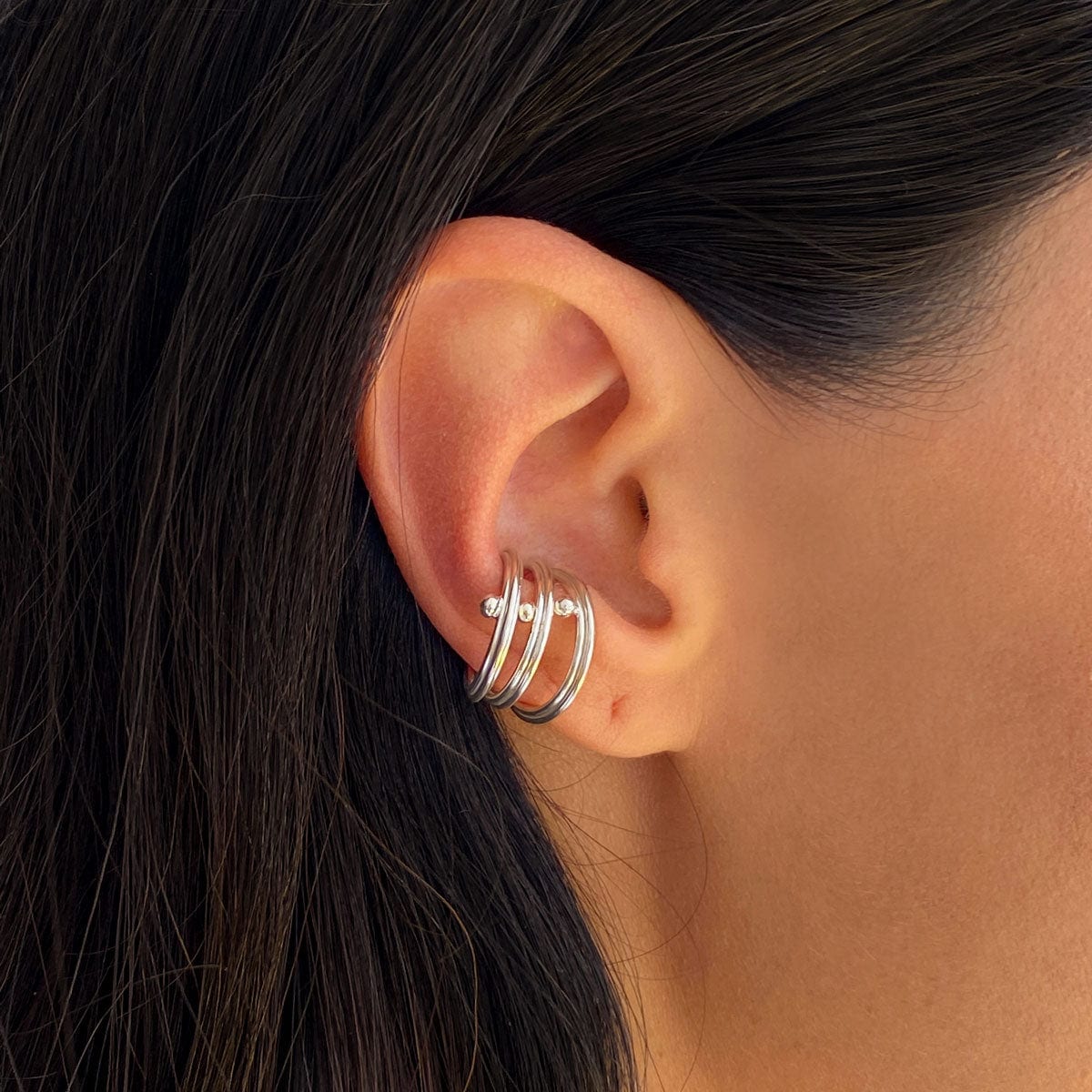 EAR CUFF LAMELL PLATA - imagen 2