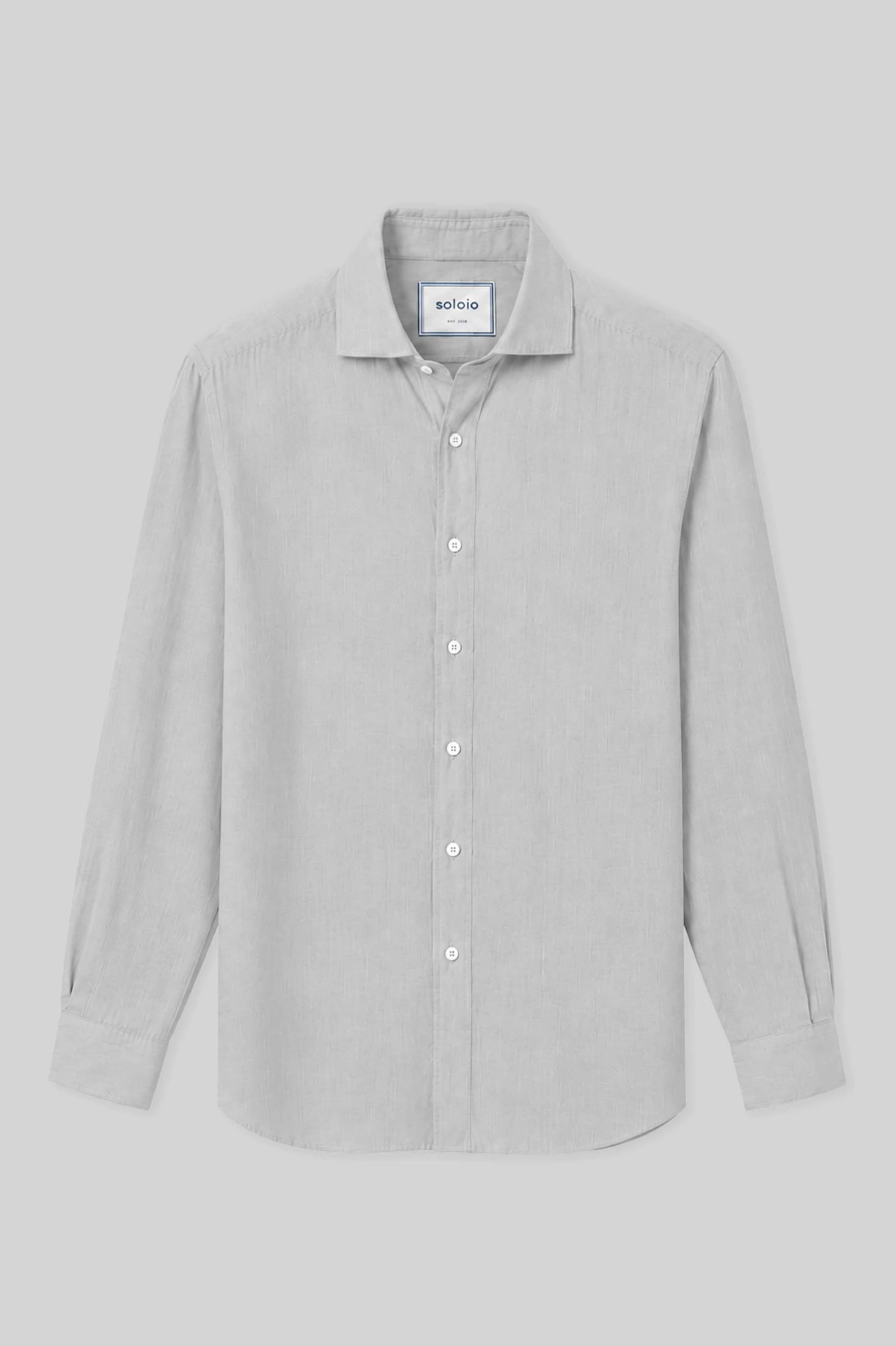 Men's linen shirt icy gray - imagen 3