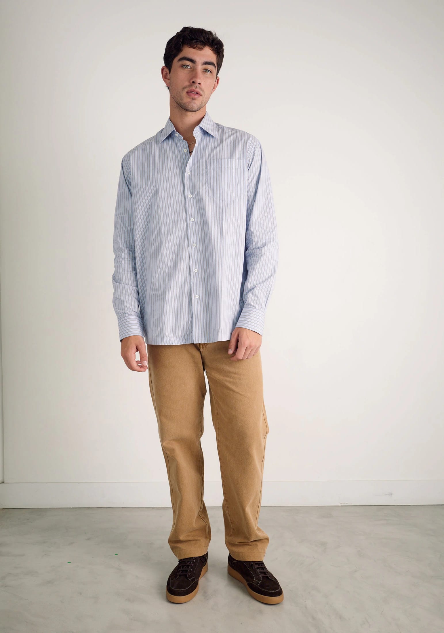 Camisa H CI Jamaica Rayas Grd Azul Claro - imagen 4